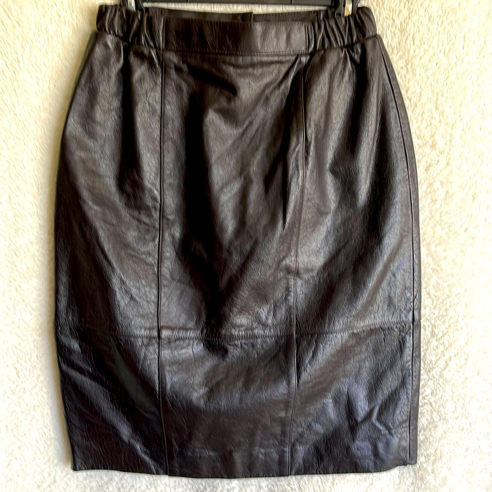 Tuscany Collection Dark Brown Leatherwear Skirt.